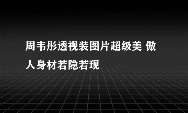 周韦彤透视装图片超级美 傲人身材若隐若现