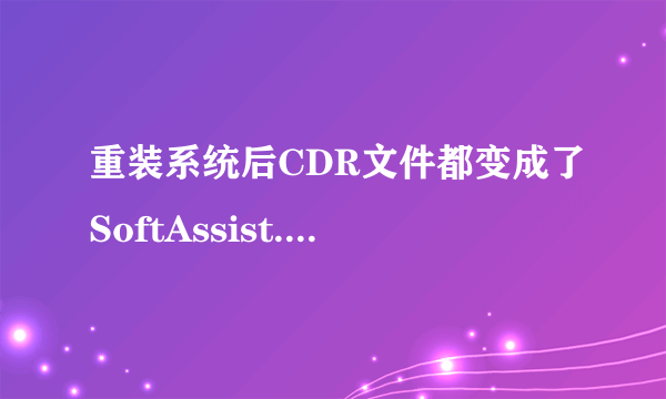 重装系统后CDR文件都变成了SoftAssist.Link怎么办