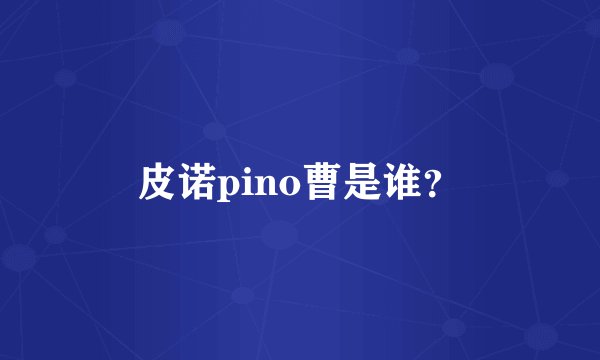 皮诺pino曹是谁？