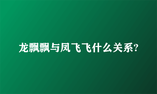 龙飘飘与凤飞飞什么关系?