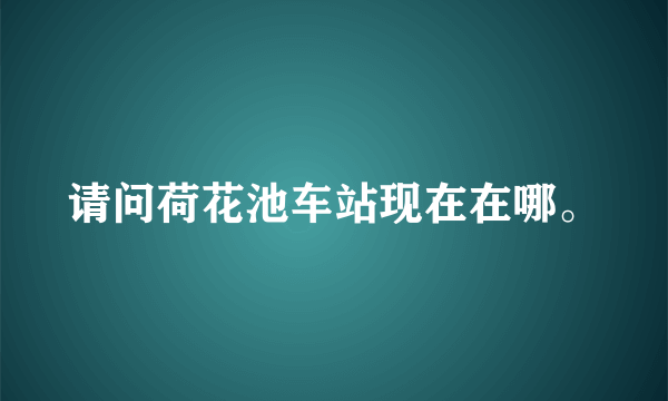 请问荷花池车站现在在哪。