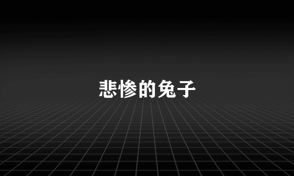 悲惨的兔子