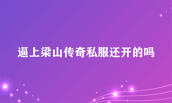 逼上梁山传奇私服还开的吗