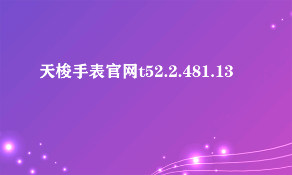 天梭手表官网t52.2.481.13