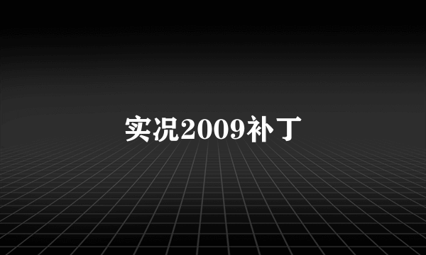 实况2009补丁