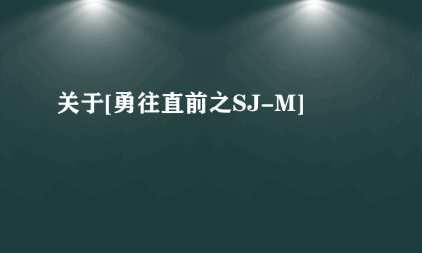 关于[勇往直前之SJ-M]