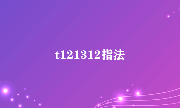 t121312指法