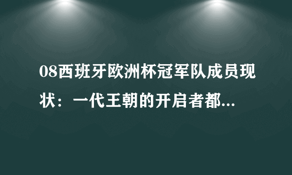 08西班牙欧洲杯冠军队成员现状：一代王朝的开启者都去哪了？