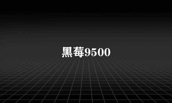 黑莓9500