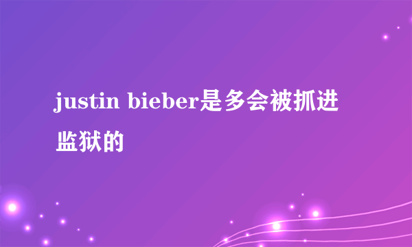 justin bieber是多会被抓进监狱的