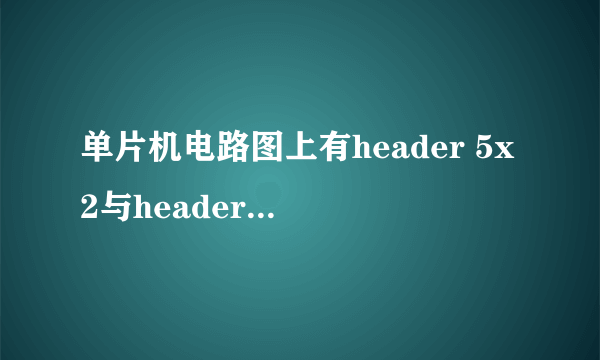 单片机电路图上有header 5x2与header 4是什么器件啊？