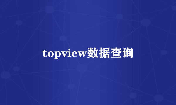 topview数据查询