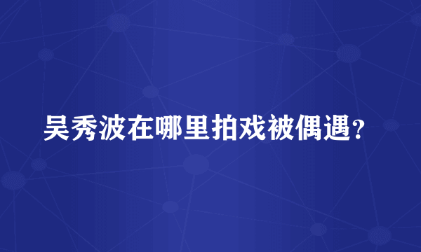 吴秀波在哪里拍戏被偶遇？