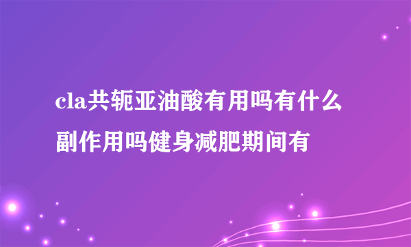 cla共轭亚油酸有用吗有什么副作用吗健身减肥期间有