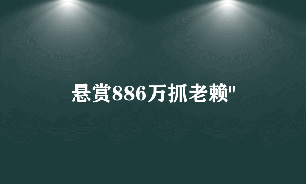 悬赏886万抓老赖