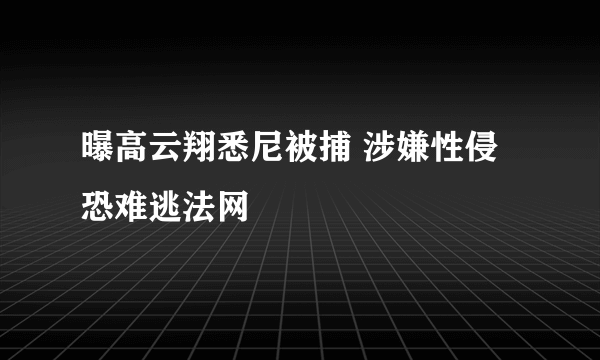 曝高云翔悉尼被捕 涉嫌性侵恐难逃法网