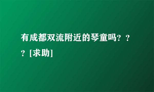 有成都双流附近的琴童吗？？？[求助]