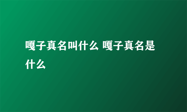 嘎子真名叫什么 嘎子真名是什么