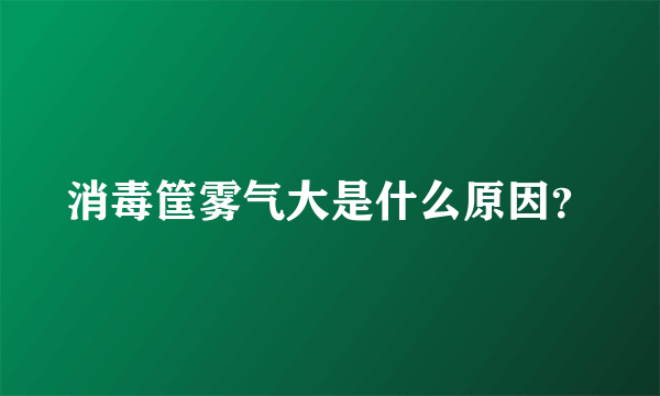 消毒筐雾气大是什么原因？