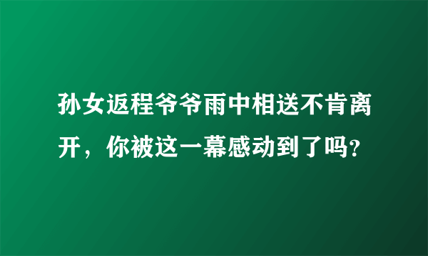 孙女返程爷爷雨中相送不肯离开，你被这一幕感动到了吗？