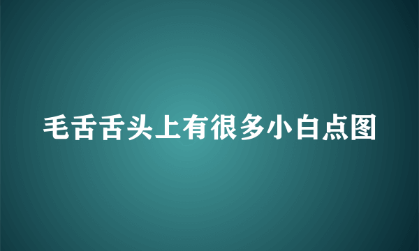 毛舌舌头上有很多小白点图