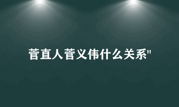 菅直人菅义伟什么关系