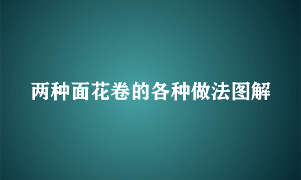 两种面花卷的各种做法图解