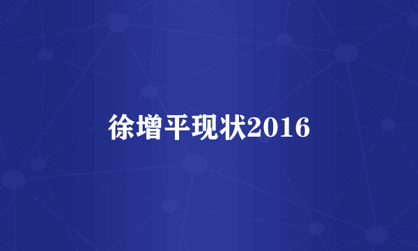 徐增平现状2016