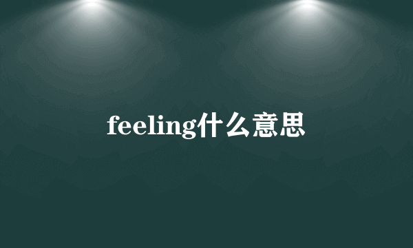 feeling什么意思