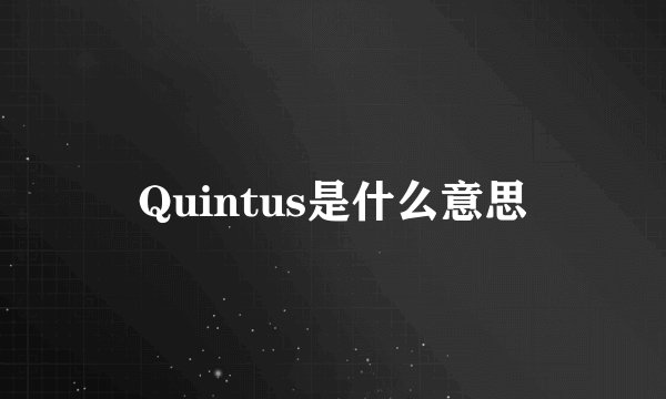 Quintus是什么意思