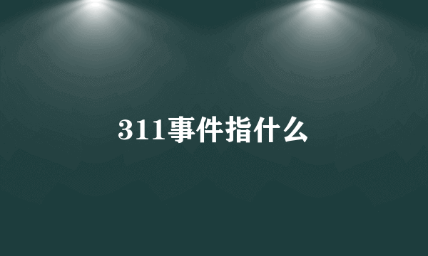 311事件指什么