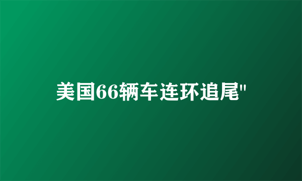 美国66辆车连环追尾