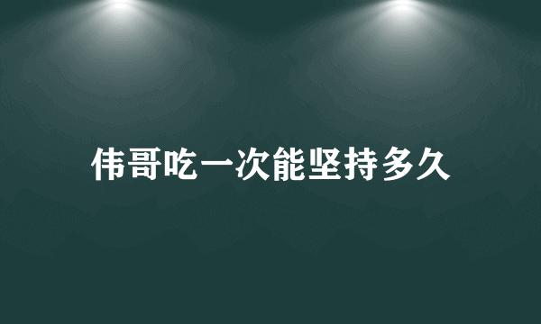 伟哥吃一次能坚持多久