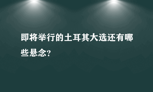 即将举行的土耳其大选还有哪些悬念？