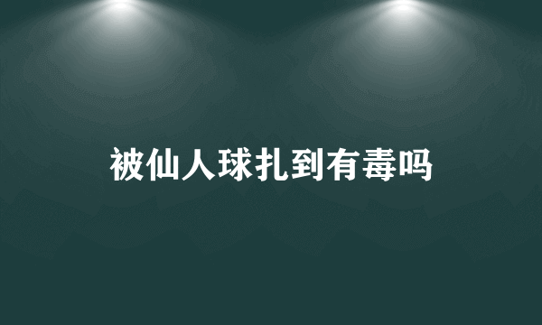 被仙人球扎到有毒吗