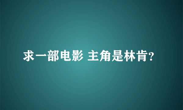 求一部电影 主角是林肯？