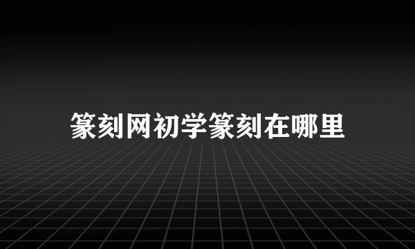 篆刻网初学篆刻在哪里