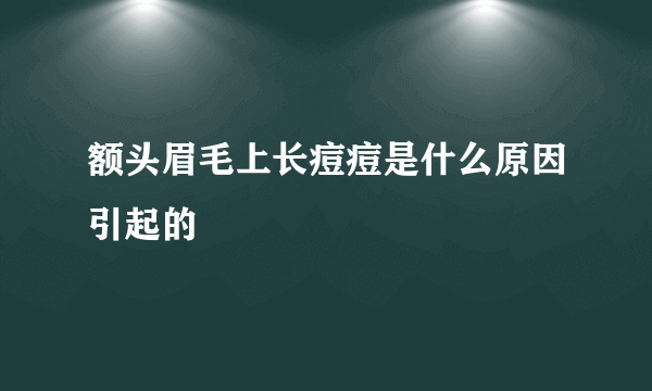 额头眉毛上长痘痘是什么原因引起的