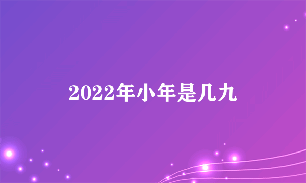 2022年小年是几九