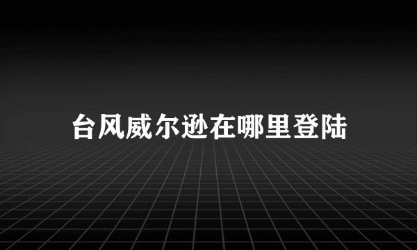 台风威尔逊在哪里登陆