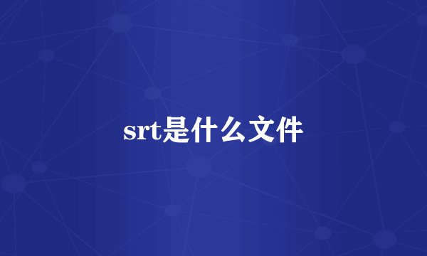 srt是什么文件