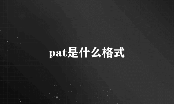 pat是什么格式