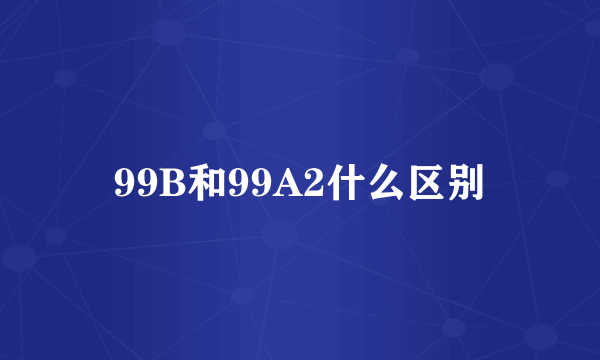 99B和99A2什么区别