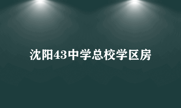 沈阳43中学总校学区房