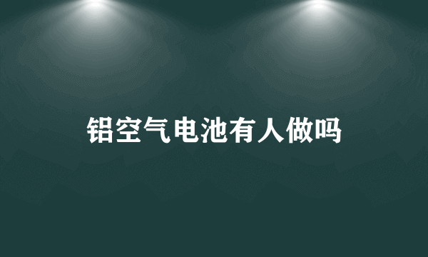 铝空气电池有人做吗