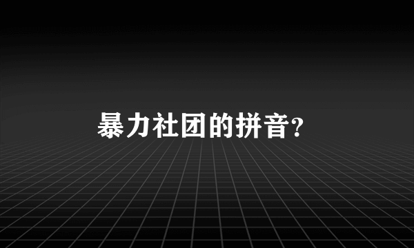 暴力社团的拼音？