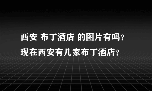 西安 布丁酒店 的图片有吗？现在西安有几家布丁酒店？