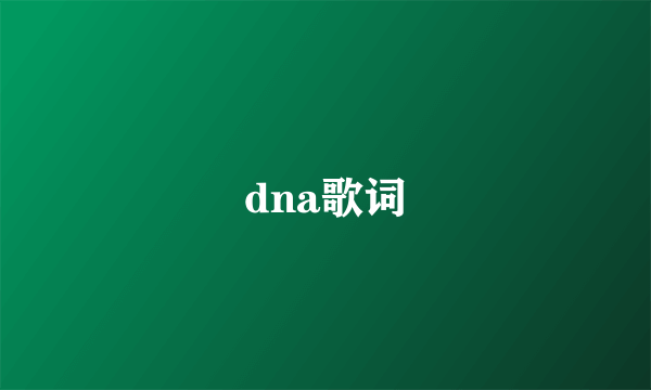 dna歌词