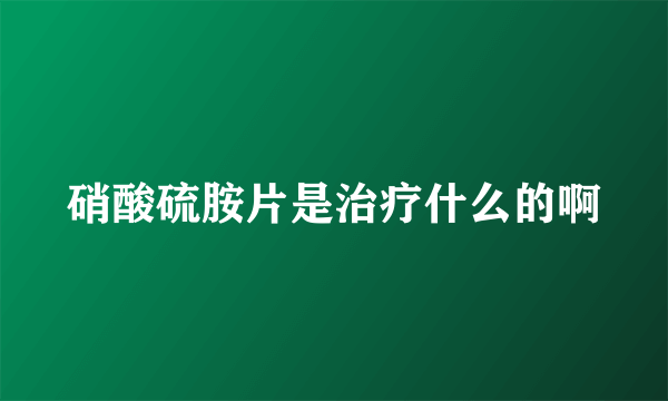 硝酸硫胺片是治疗什么的啊