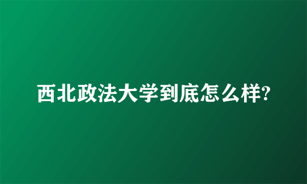 西北政法大学到底怎么样?